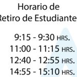 horarios para el retiro de estudiantes